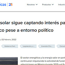 Energa solar sigue captando inters para M&A en Mxico pese a entorno poltico